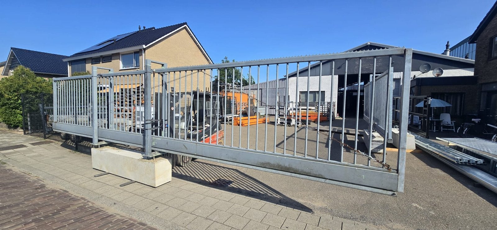 Schuifhek 9 meter bij 1m80, Ophalen, Staal, Schuifpoort, Zo goed als nieuw