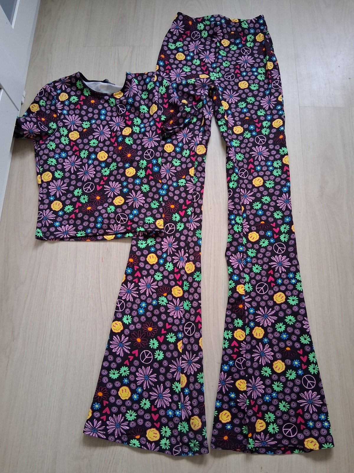 Hippie bloemenprint flared broek en top set, Amy & Ivy, Ophalen of Verzenden, Nieuw