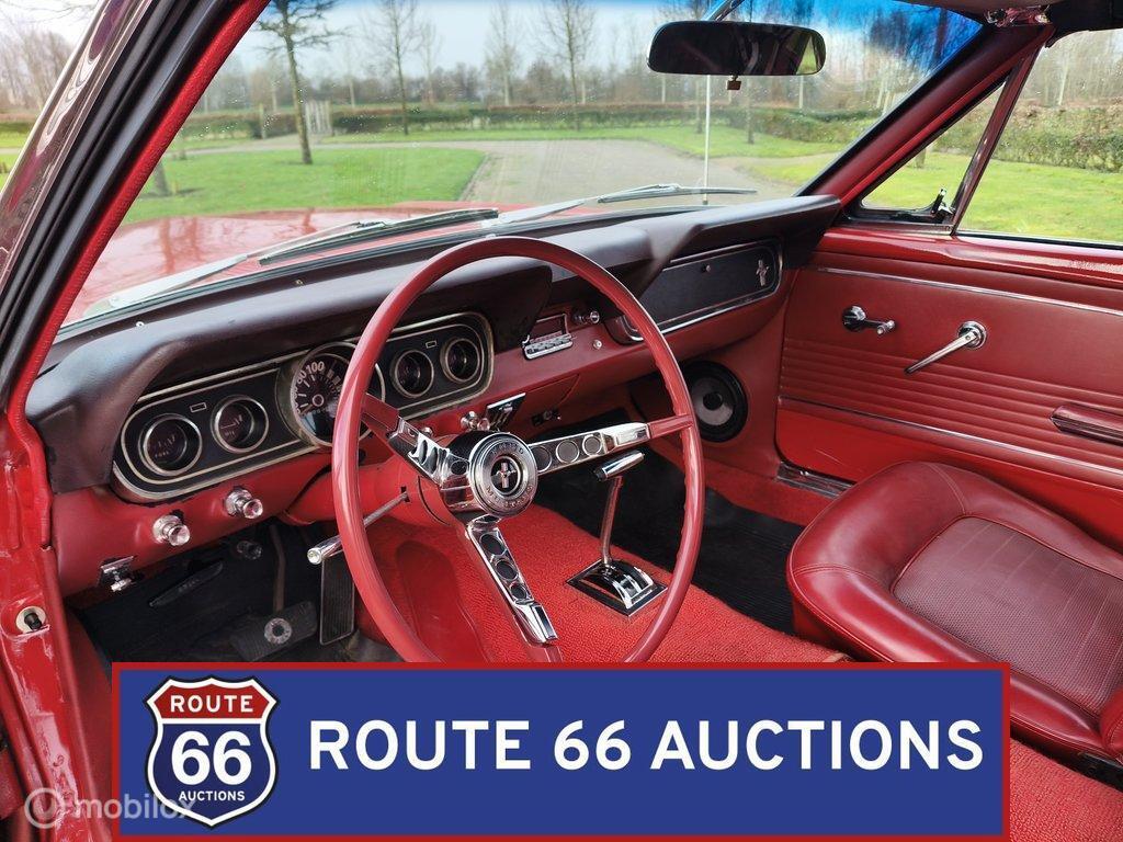 Ford Mustang Cabriolet | 1966 | Route 66 Auctions, Auto's, Overige carrosserieën, Zwart, Bedrijf, Handgeschakeld