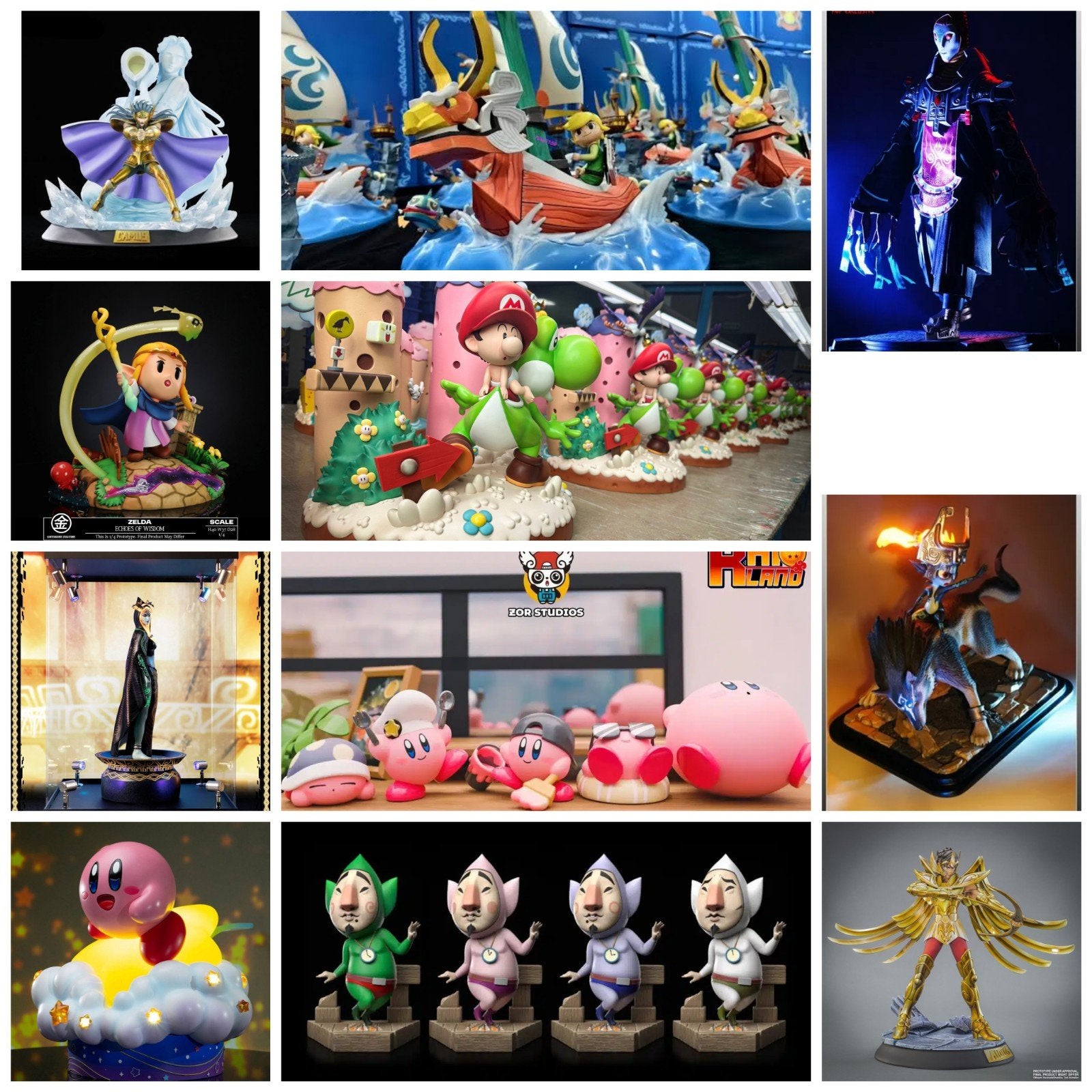Verschillende beelden (zelda, kirby, mario, tsume, F4F), Verzamelen, Beelden en Beeldjes, Ophalen, Gebruikt