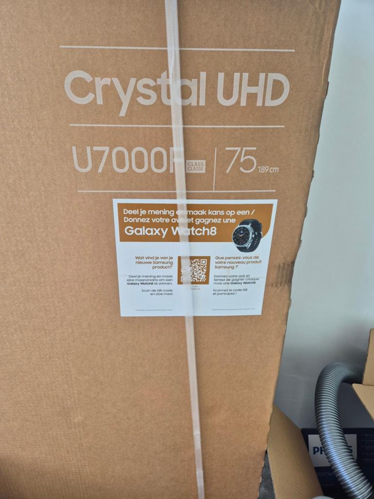 Samsung 75" Crystal UHD Smart TV U7070F (2025), Audio, Tv en Foto, Televisies, LED, 50 Hz, Nieuw, Ophalen of Verzenden