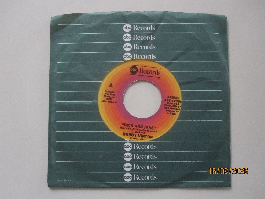 BOBBY VINTON -  dick and jane - vinyl 7", Gebruikt, 7 inch, Ophalen of Verzenden, Pop