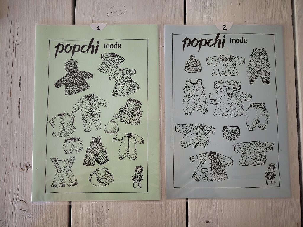 Patronen voor poppenkleertjes - Popchi mode 1 en 2, Ophalen of Verzenden, Nieuw, Patroon, Popchi