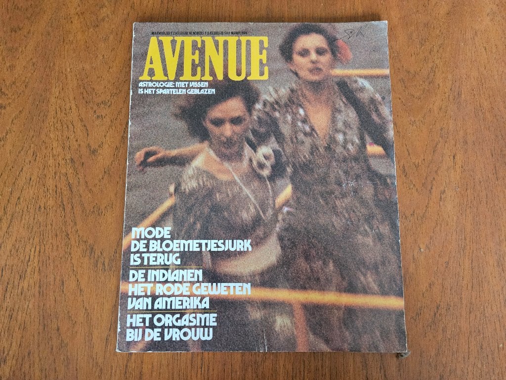 Avenue Maart 1974 | Vintage glossy tijdschrift, Ophalen of Verzenden, Gelezen, Glossy