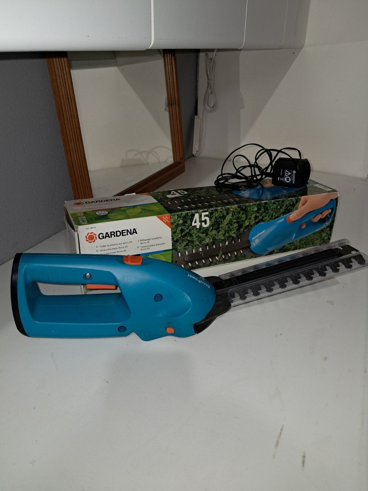 Gardena AccuPower 45 Buxusschaar - Zo goed als nieuw, Ophalen, Zo goed als nieuw, Accu, Gardena