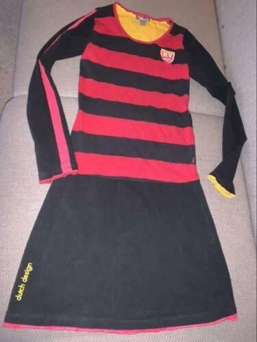 Ninni vi rood gestreept jurk jurkje 158 164, Gebruikt, Ninni Vi, Jurk of Rok, Verzenden