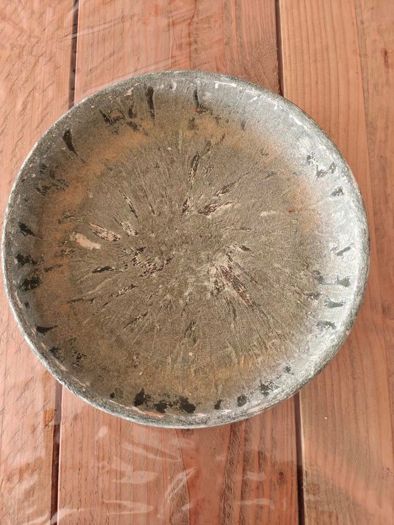 Betonlook schaal, Ophalen, Zo goed als nieuw, Rond, Glas