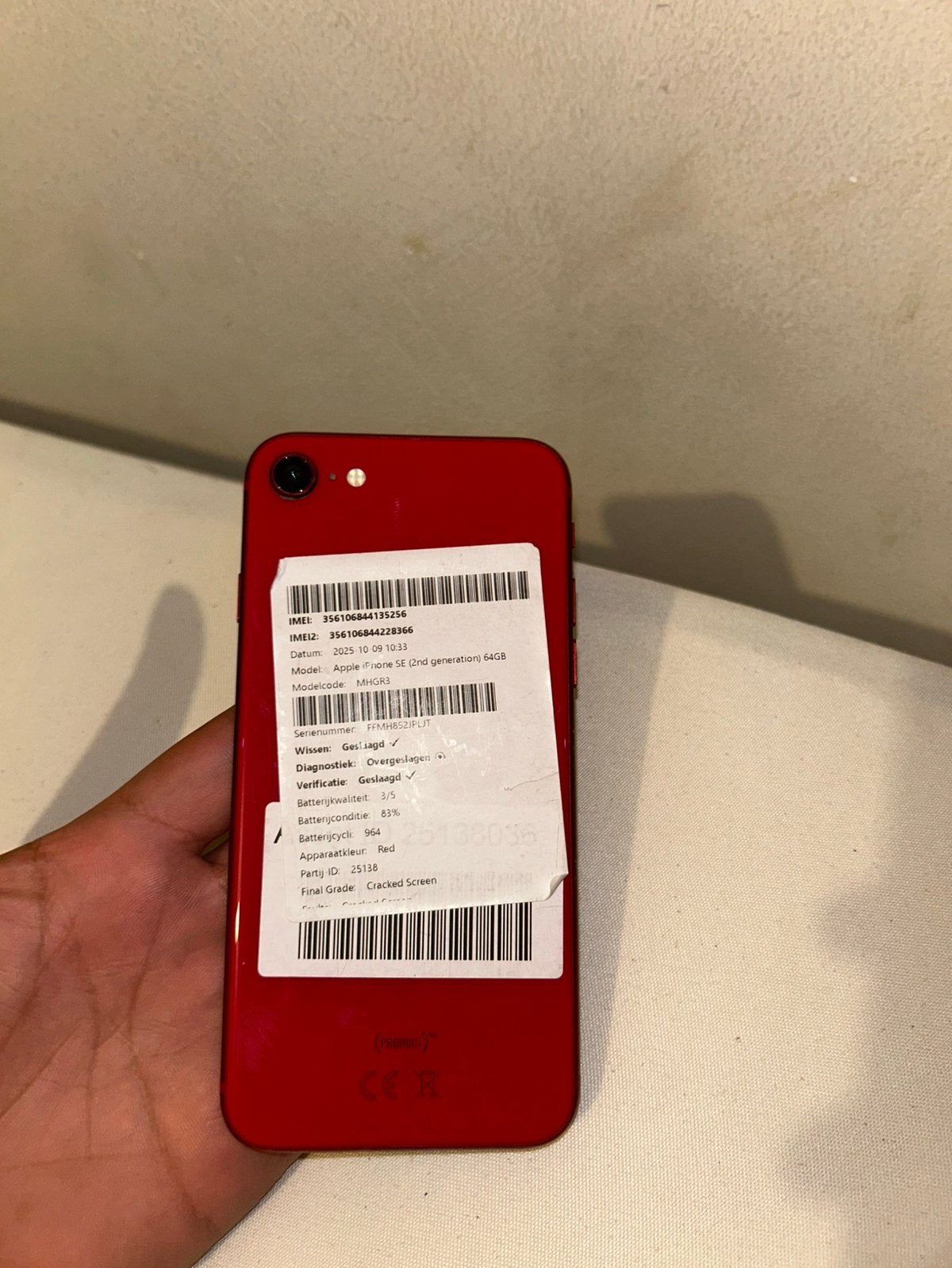 Iphone se (2de generatie) 64gb, Telecommunicatie, Mobiele telefoons | Apple iPhone, Ophalen, 83 %, Gebruikt, 64 GB