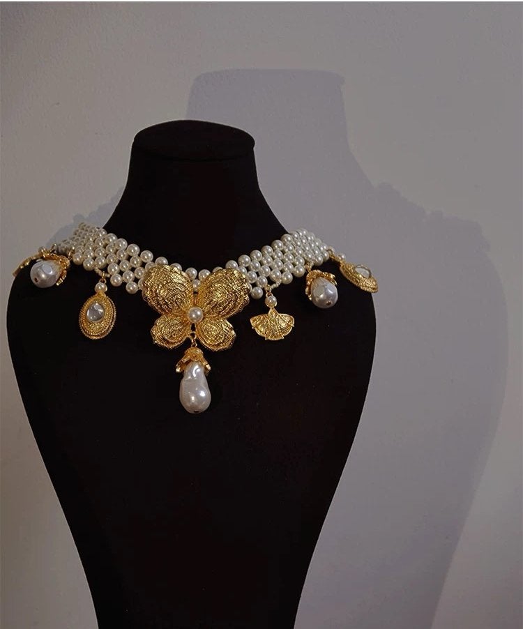 Originele Handgemaakte Parel Choker, Overige materialen, Verzenden, Nieuw, Verstelbaar