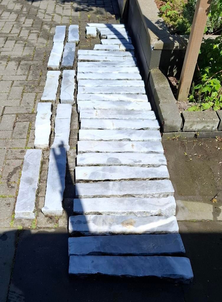 Hardsteen marmer tegels/banden - Diverse maten, Ophalen, Gebruikt, Overige typen, 5 tot 10 m²