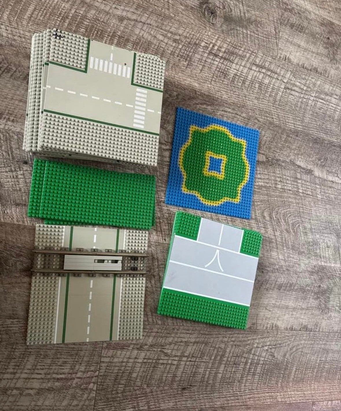 Vintage Lego bouwplaten: wegen, spoor en landschap, Ophalen of Verzenden, Gebruikt, Overige merken