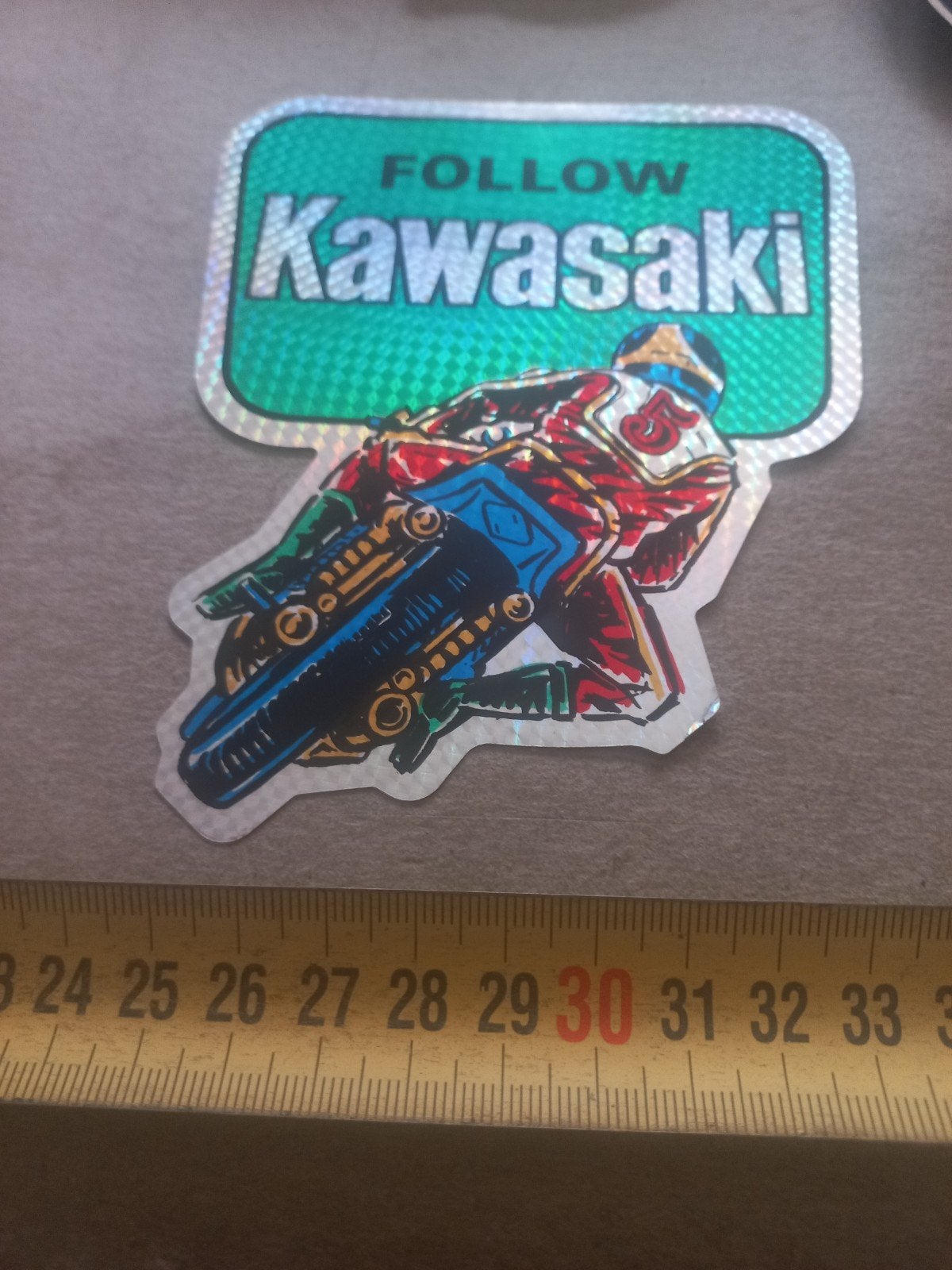 Kawasaki Motor Sticker - Holografisch Design, Ophalen of Verzenden, Nieuw, Auto of Motor