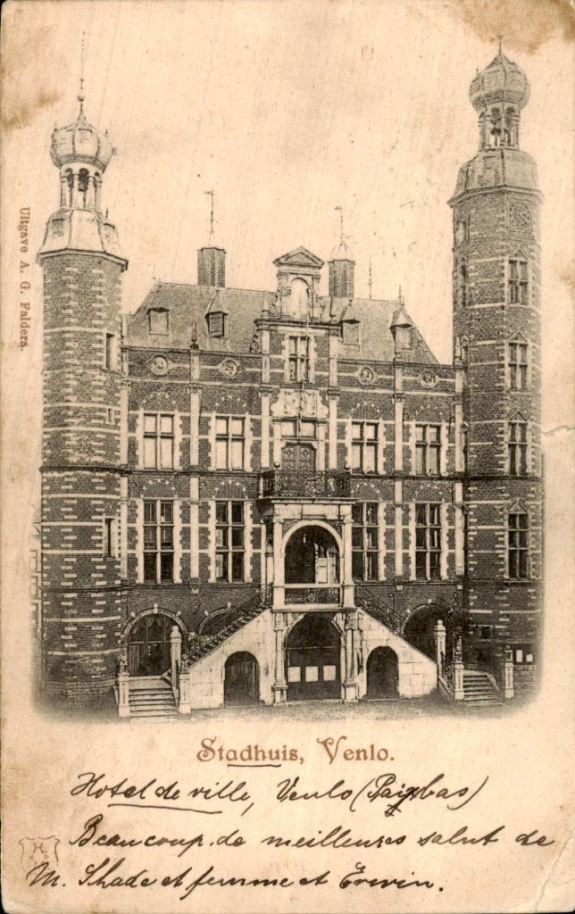 Venlo - Stadhuis - Gevel, Ophalen of Verzenden, Voor 1920, Gelopen, Limburg
