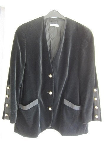 JASJE FLUWEEL MET SATIJN, Kleding | Dames, Zwart, Maat 42/44 (L), Ophalen of Verzenden, Zo goed als nieuw