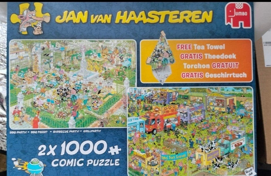 Jan van Haasteren - 2 puzzels in een doos, Ophalen of Verzenden, Zo goed als nieuw