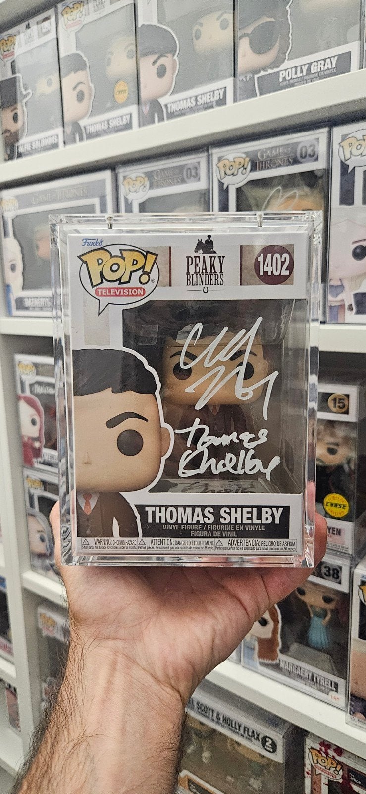 Funko Pop Thomas Shelby #1402 Chase gesigneerd, Verzamelen, Ophalen of Verzenden