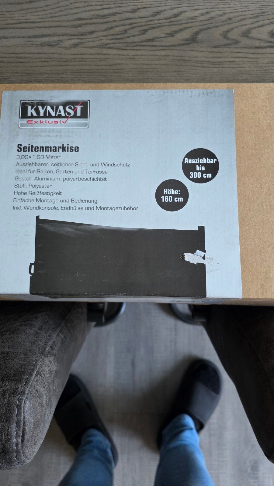 Kynast winscherm 300x160 cm - Nieuw in doos, Ophalen, Overige typen, Nieuw, 150 tot 300 cm