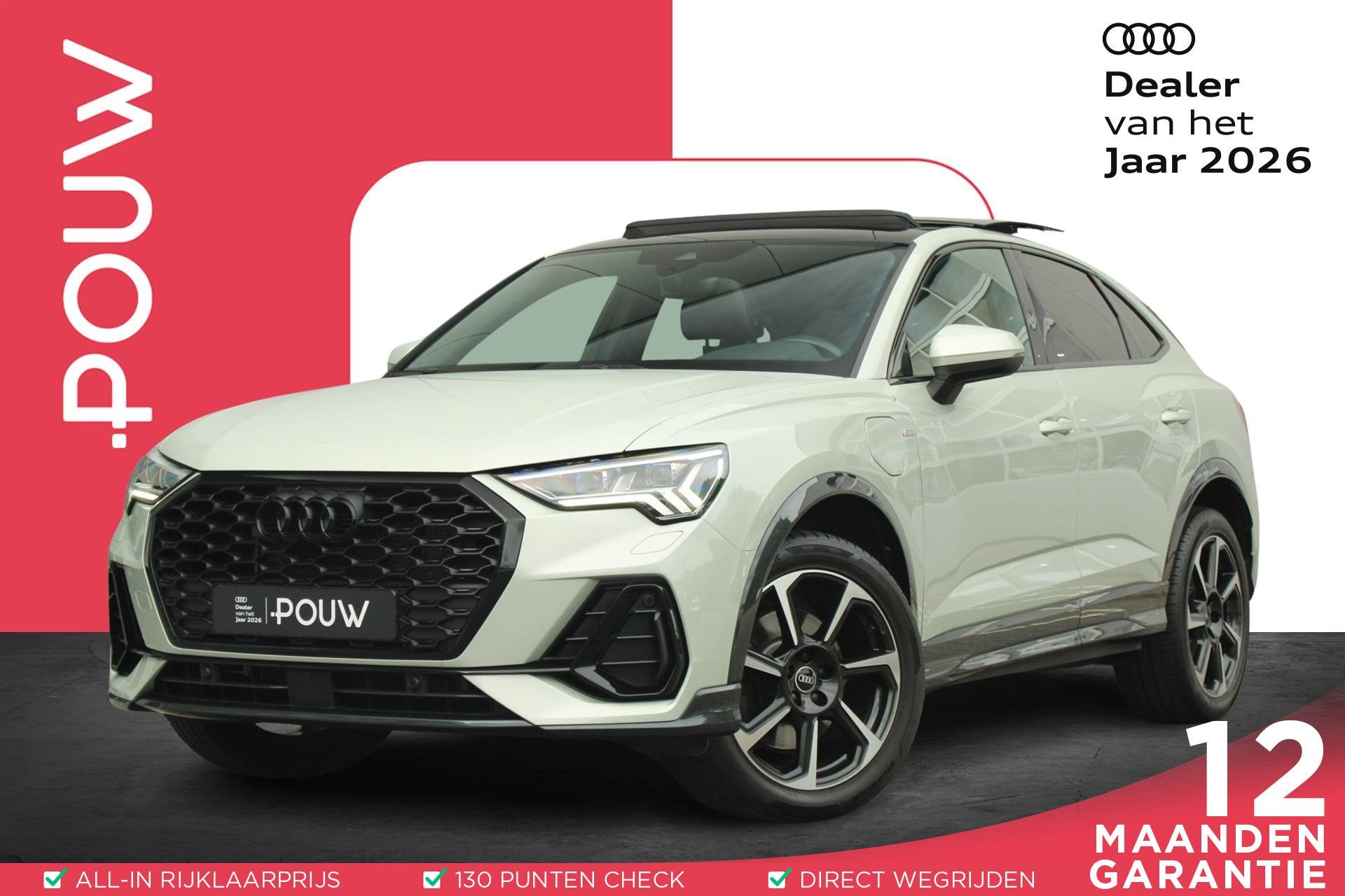 Audi Q3 Sportback 45 TFSIe 245pk S Edition | Panoramadak | T, Auto's, 12 maanden, Gebruikt, Hybride Elektrisch/Benzine, 13 kWh