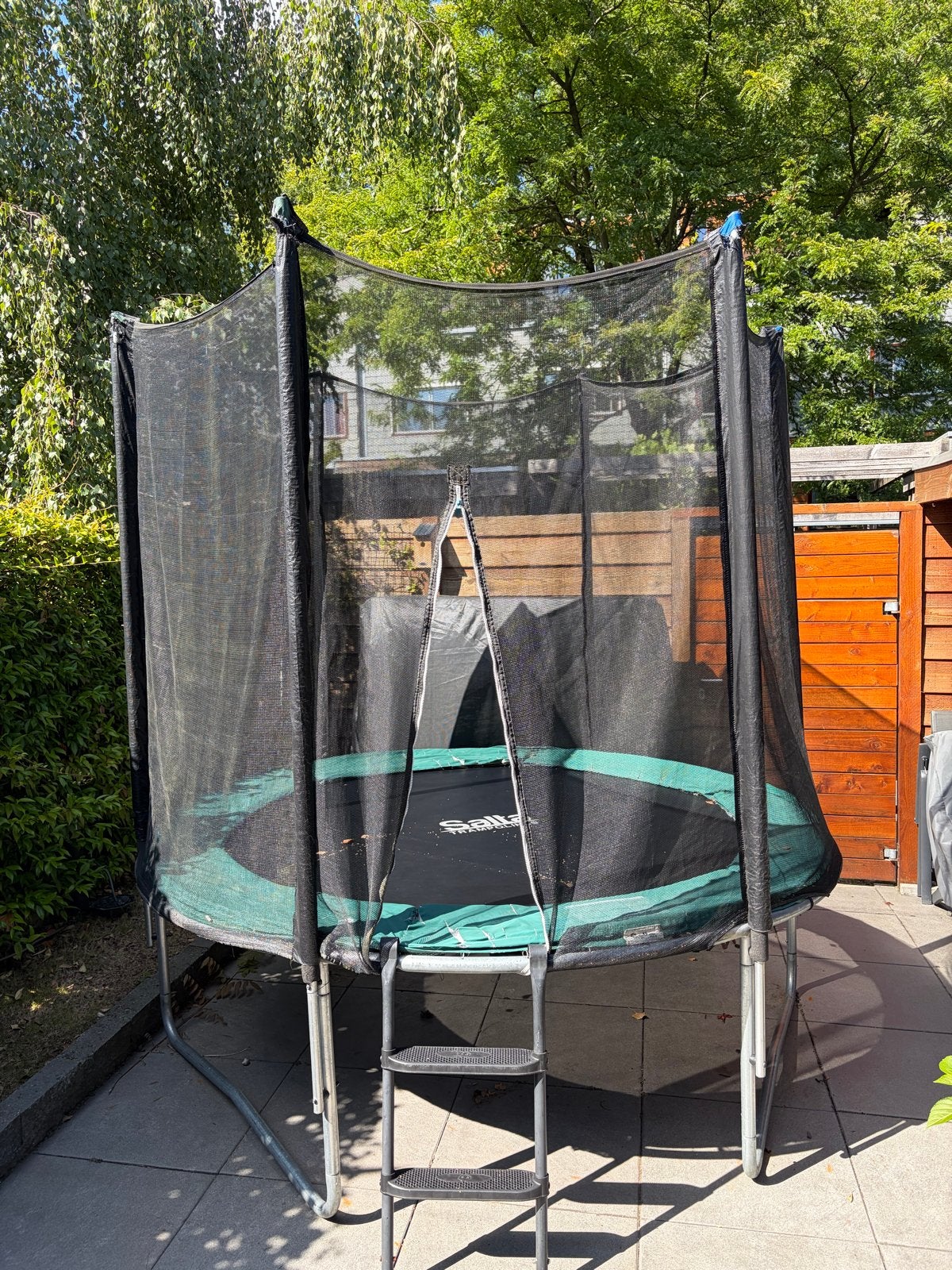Salta Trampoline met veiligheidsnet en ladder, Ophalen, Gebruikt