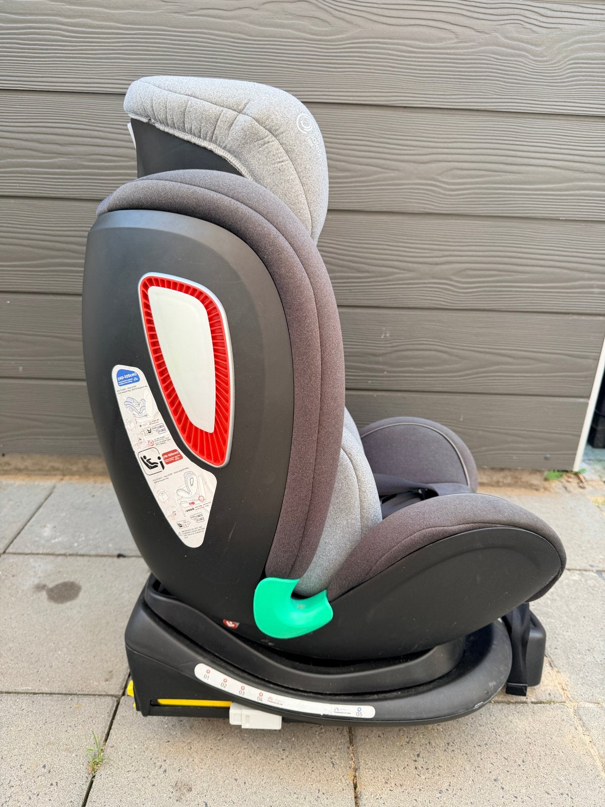 Draaibare Ding autostoel met Isofix en ligstand, Kinderen en Baby's, Autostoeltjes, Gebruikt, 0 t/m 18 kg, Verstelbare rugleuning