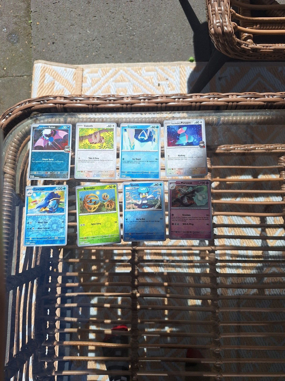 Pokémon kaarten set - 8 verschillende kaarten, Ophalen, Zo goed als nieuw