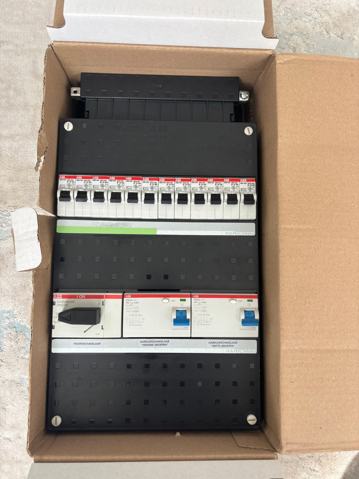 Abb 3 Fase Groepenkast 8, 10 of 12 groepen., Ophalen of Verzenden, Zo goed als nieuw, Groepenkast