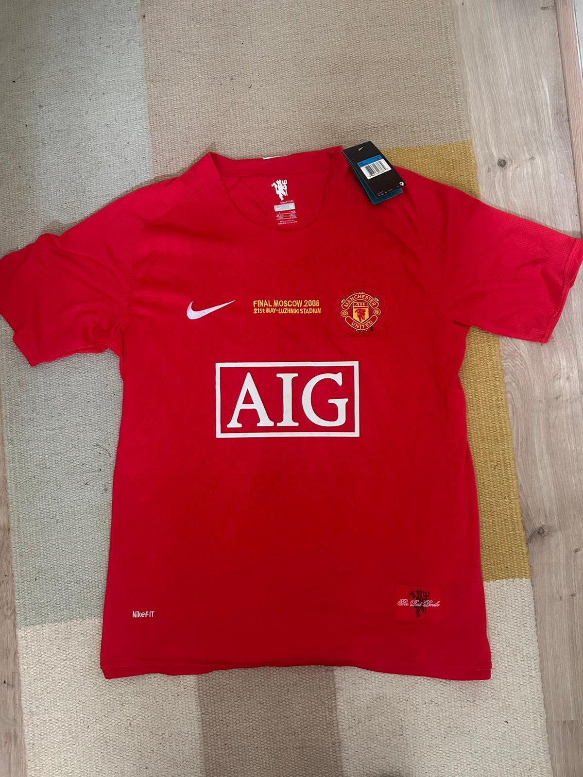 Manchester United Thuis Voetbalshirt 2007/2008 — Maat M, Sport en Fitness, Ophalen of Verzenden, Zo goed als nieuw, Shirt