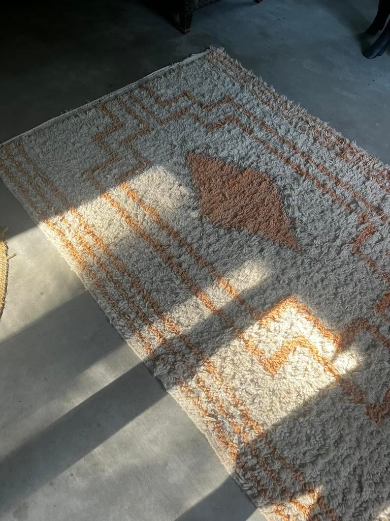 Marokkaanse wollen berber, Ophalen, Zo goed als nieuw, Rechthoekig, 200 cm of meer