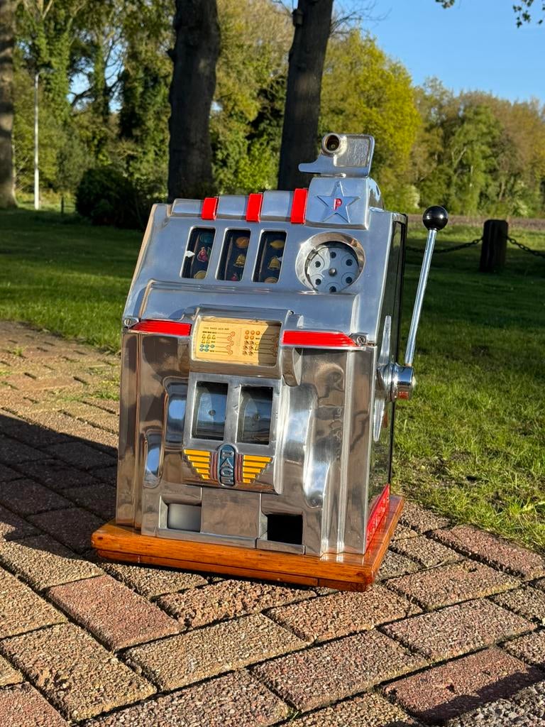 Oude amerikaanse Pace Comet Star gokkast slotmachine bandiet, Verzamelen, Ophalen, Zo goed als nieuw