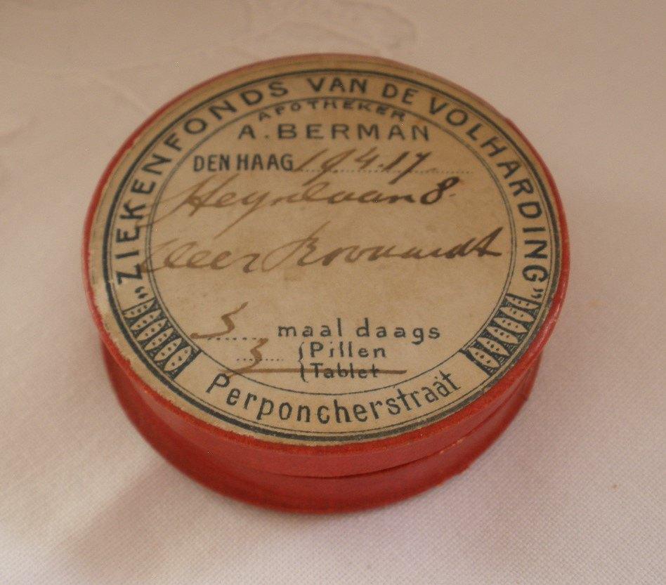 Antiek apothekers doosje - Berman - Den Haag - 1917, Ophalen of Verzenden
