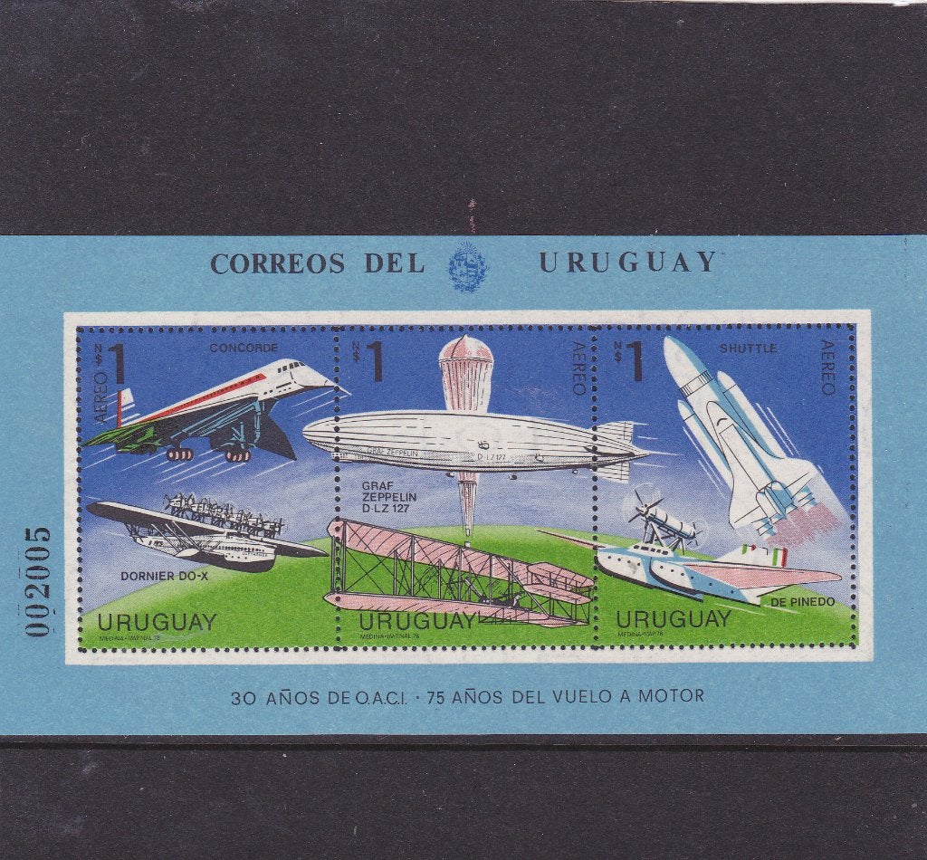 Ruimtevaart Luchtvaart Concorde Uruguay (779), Verzenden, Postfris, Vliegtuigen
