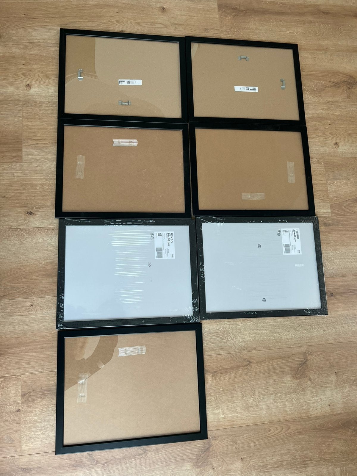 7x IKEA FISKBO fotolijsten 30x40cm – Zwart, Verzenden, Zo goed als nieuw