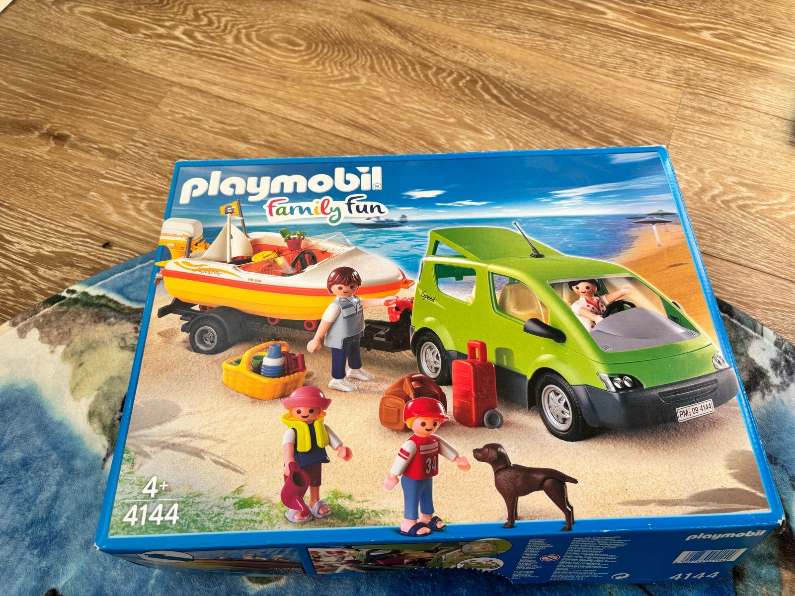 Playmobil Family Fun 4144 Auto met boot en figuren, Gebruikt, Complete set, Voertuig, Family fun