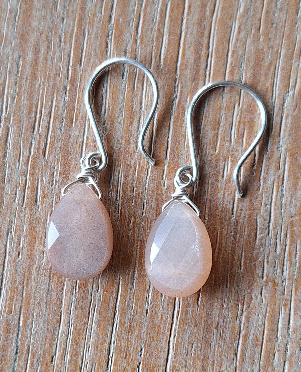 handgemaakte oorbellen echt  zilver en zonnesteen, Hangers, Verzenden, Nieuw, Oranje
