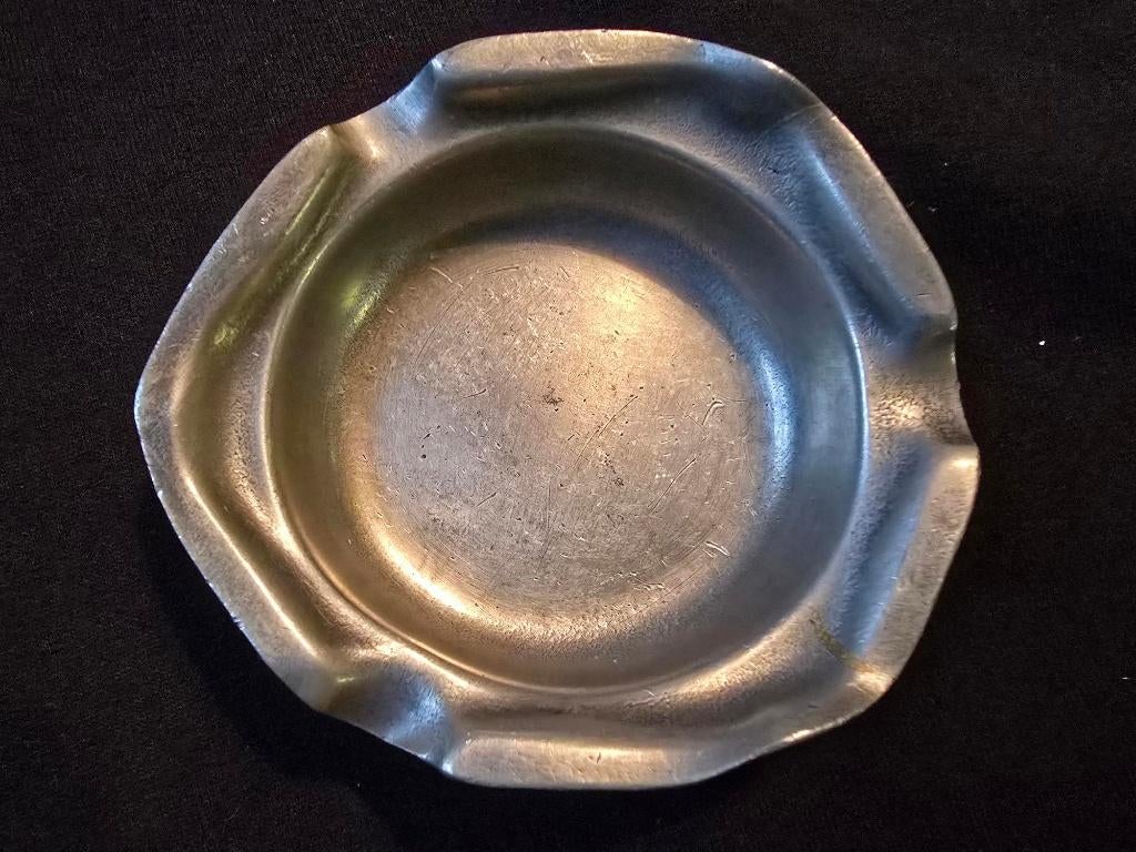 Tinnen asbak, Ophalen of Verzenden