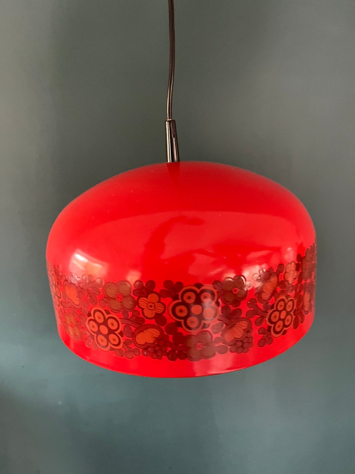 Fog & Morup hanglamp rood jaren 60 design €175 Franck, Gebruikt, Scandinavisch design vintage retro Fog Morup, Metaal, E27 (groot)
