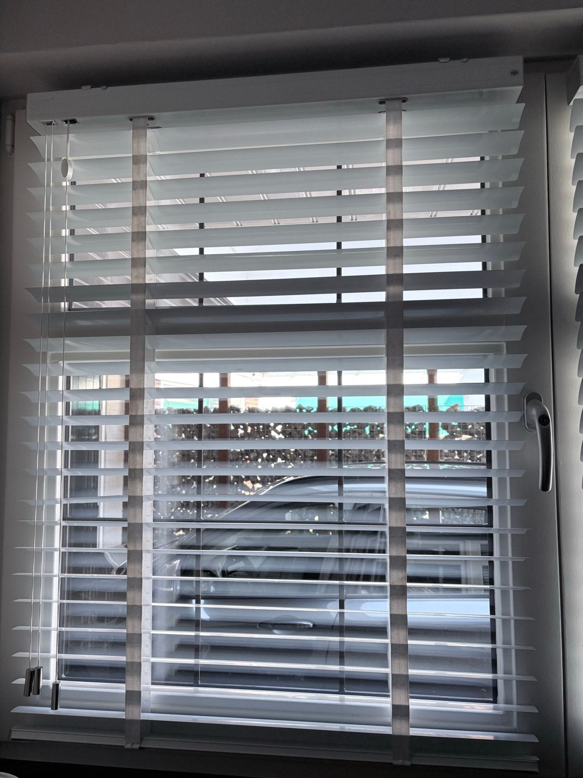 6x Luxaflex voor schuifpui/tuindeuren - 82x200 cm - RAL 9010, Ophalen, Jaloezie, Gebruikt, Overige merken