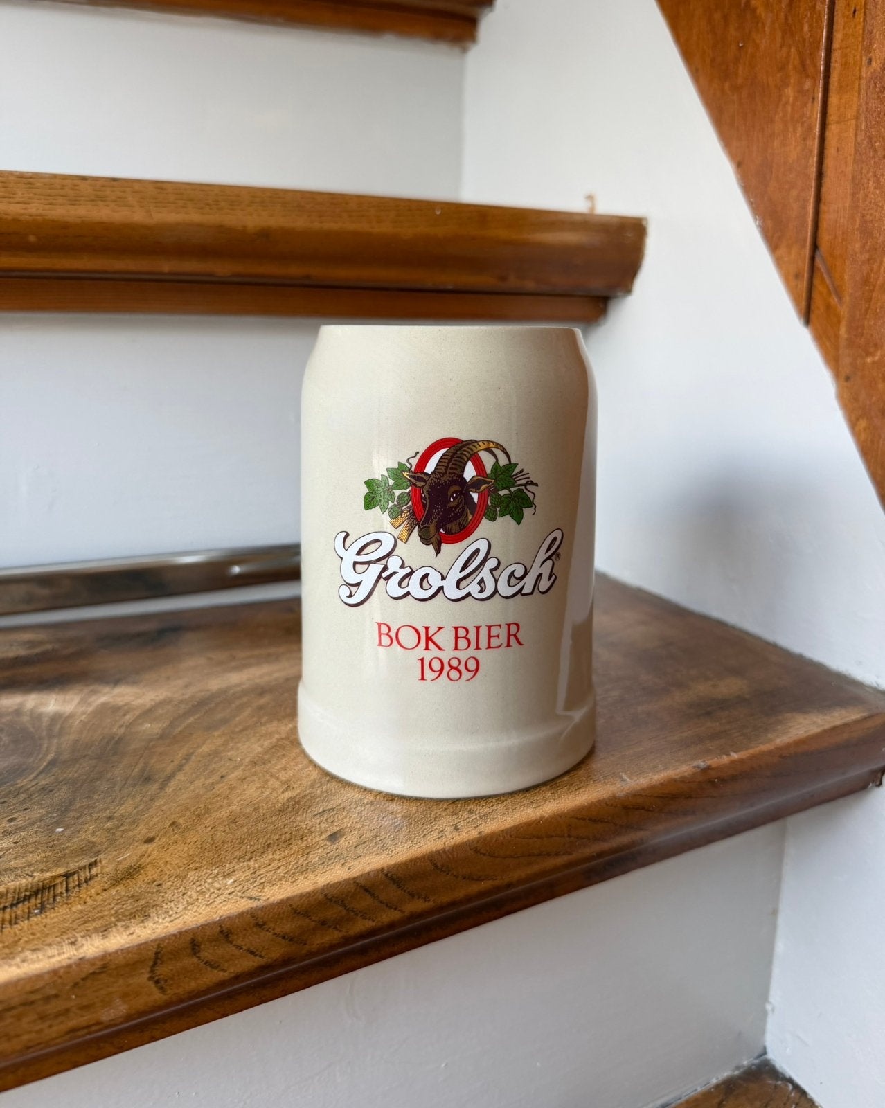Grolsch bierpul bokbier 1989, Verzamelen, Ophalen of Verzenden, Zo goed als nieuw, Pul(len), Grolsch