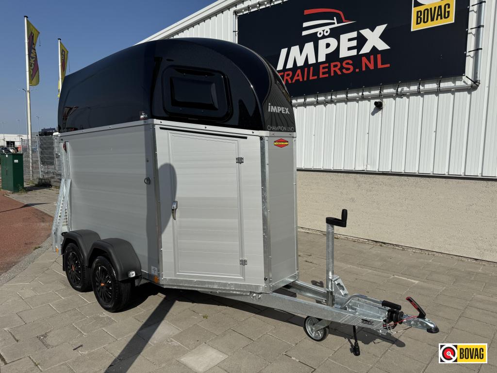 Bij Impex Bockmann Champion Uno met draaiklep combinatie, Nieuw, Aluminium, 1½-paards trailer