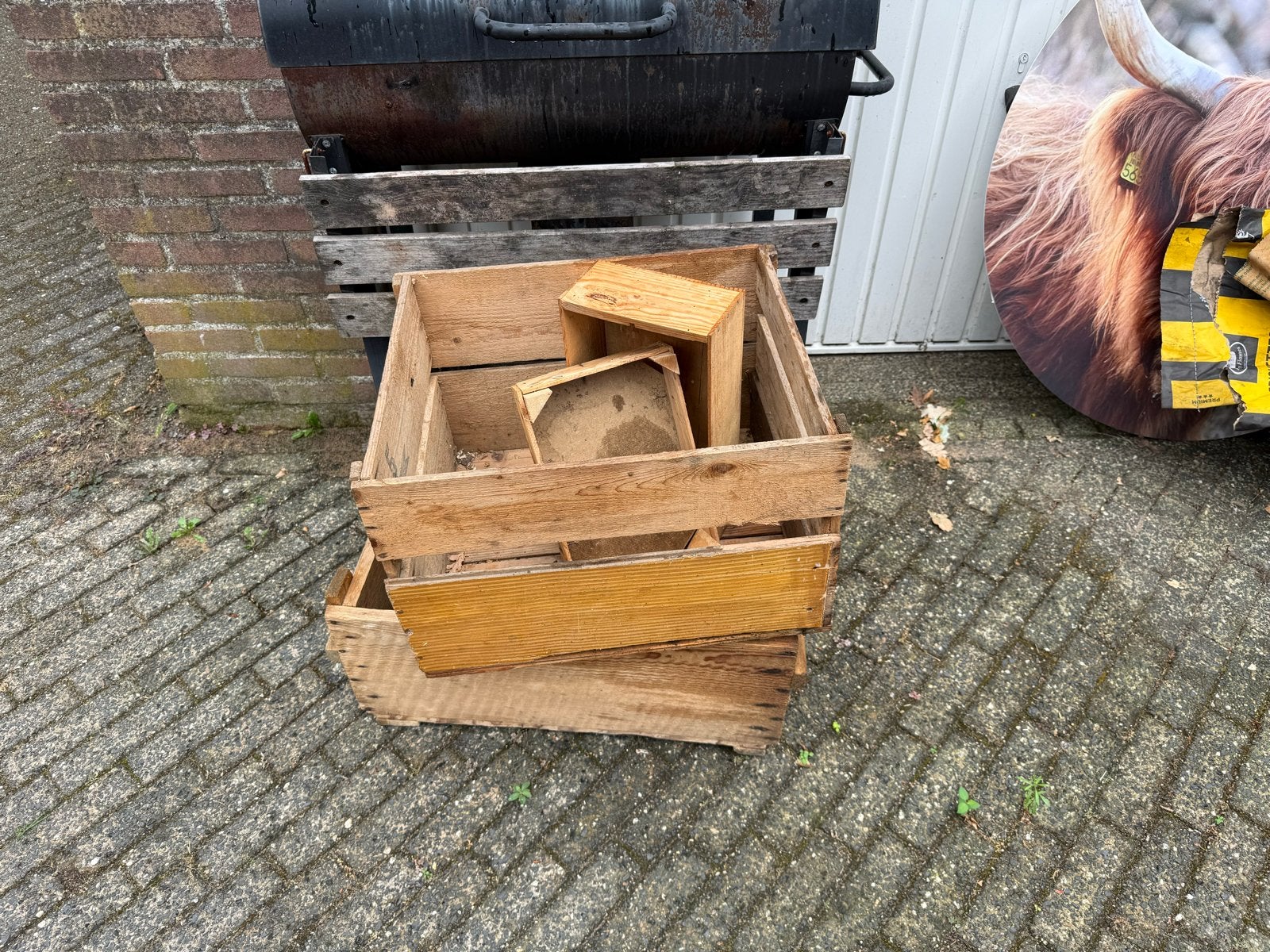Gratis kisten en brandhout, Doe-het-zelf en Verbouw, Kratten en Dozen, Ophalen, Gebruikt