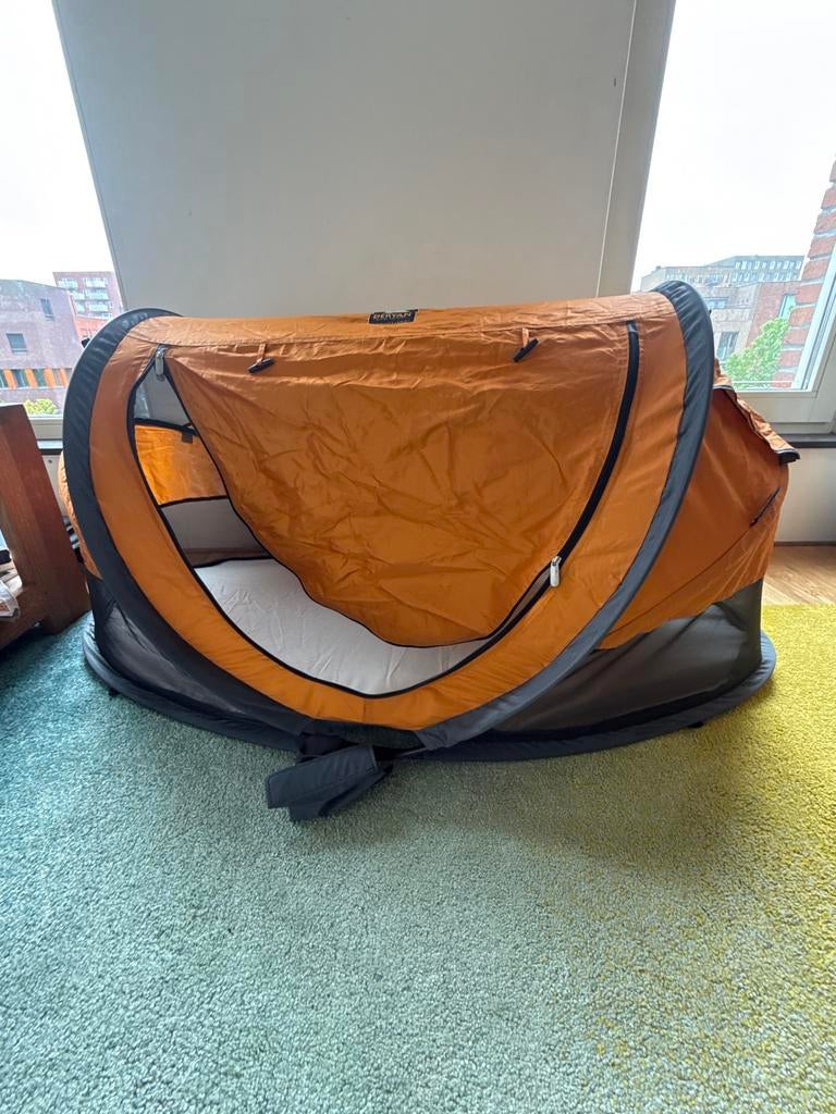 Deryan Peuter Luxe Reisbedje - Oranje, Ophalen of Verzenden, Gebruikt, Reisbedje