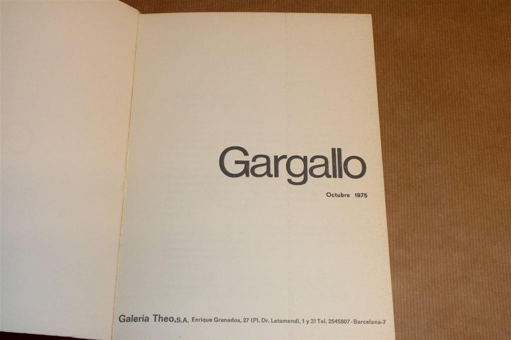 Gargallo — Octubre 1975 [Kunstcatalogus Galería Theo], Ophalen of Verzenden, Gelezen