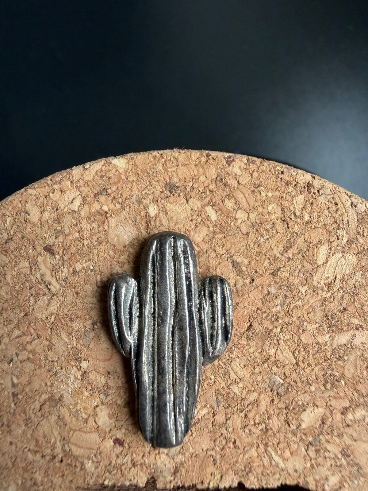 Philippe Audibert Paris Cactus Pin Zilverkleurig Metaal, Ophalen of Verzenden, Gebruikt