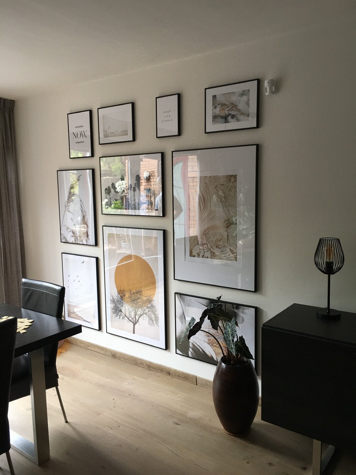 Posters met zwarte lijst (fotowand), Ophalen, Met passe-partout, Metaal, Posterlijst