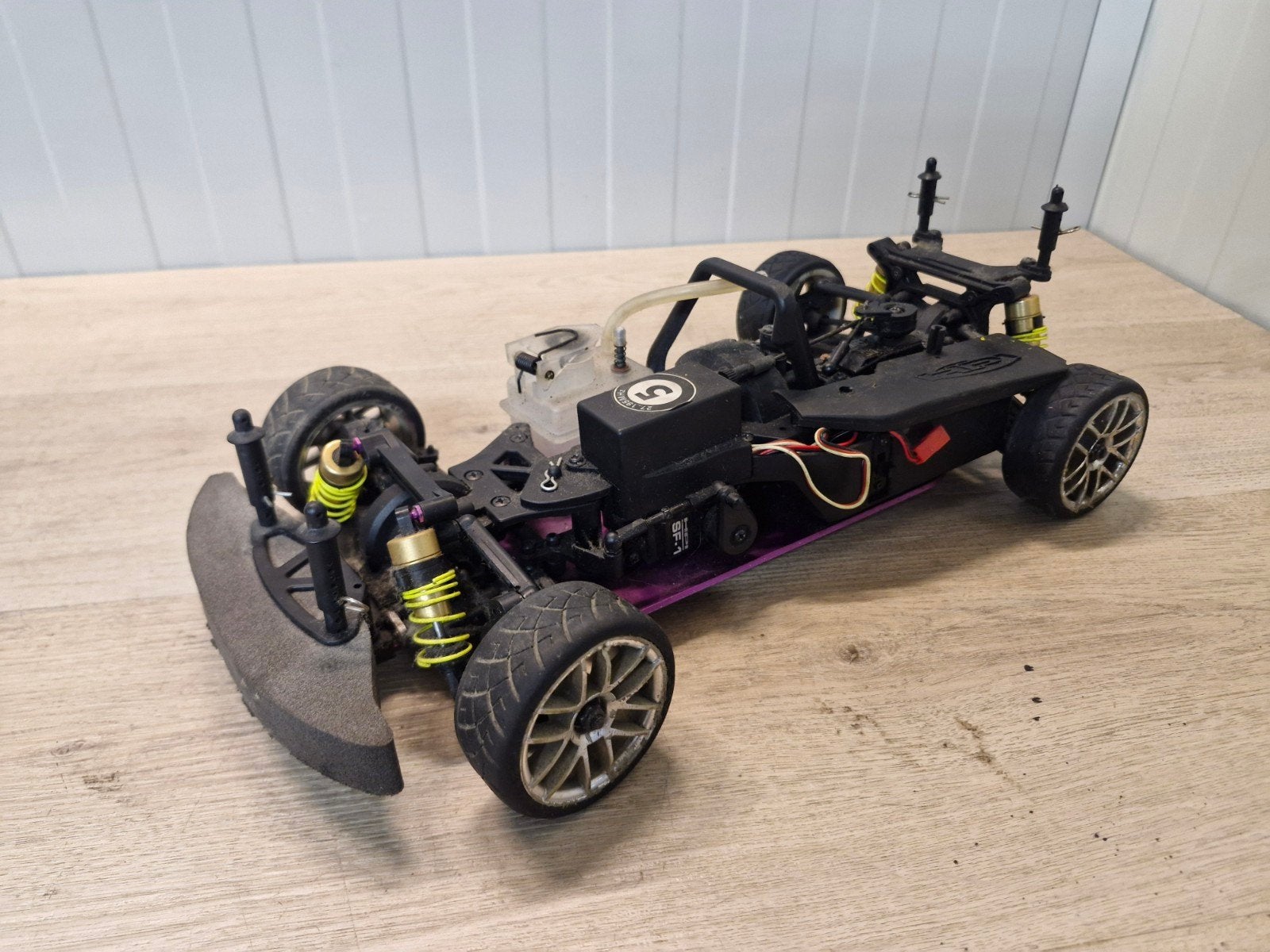 hpi rs4 2 speed 1/10 chassis, Ophalen of Verzenden, Gebruikt, Nitro, Auto onroad