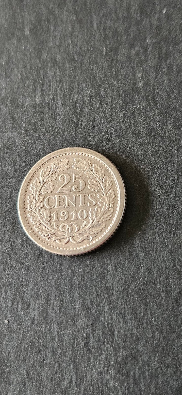 zilveren 25 cent 1910 zeldzamer jaartal mooie muntje, Postzegels en Munten, Munten | Nederland, Ophalen of Verzenden, Koningin Wilhelmina
