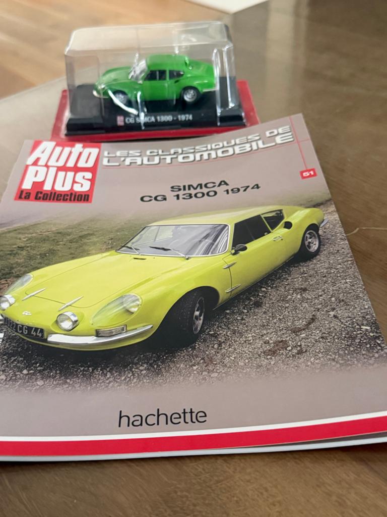 CG Simca 1300-1974 modelauto met magazine, Hobby en Vrije tijd, Modelauto's | 1:43, Zo goed als nieuw, Auto, Overige merken, Ophalen of Verzenden