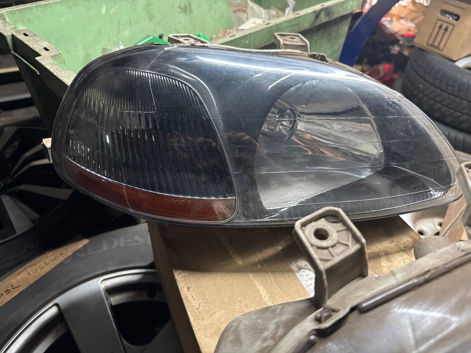 Koplampen zwart Honda Civic EK 1996-2000, Auto-onderdelen, Ophalen of Verzenden, Gebruikt, Honda