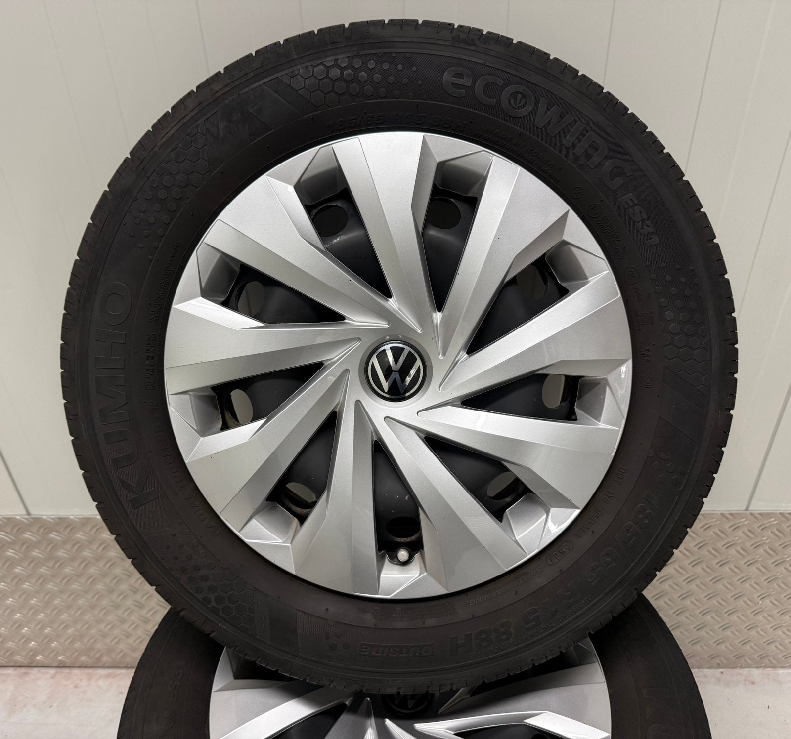 Originele Volkswagen Polo Velgen 15 Inch Wieldoppen Zomer, Ophalen, Gebruikt, 15 inch, -