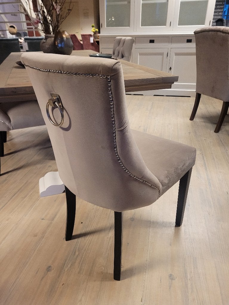 *VOORRAAD* 4 Landelijke Eetkamerstoelen Orly Stof Taupe (10), Overige kleuren, Nieuw, Ophalen of Verzenden, Vier